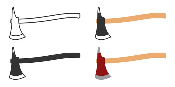 Ikona Ohnivých Symbol Ilustrace Sekery Podepsat Vektor Nástroje Hasiče — Stockový vektor
