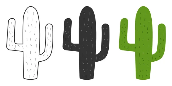 Ikona Kaktusa Tropikalny Symbol Ilustracji Roślin Podpisz Wektor Kaktusów — Wektor stockowy