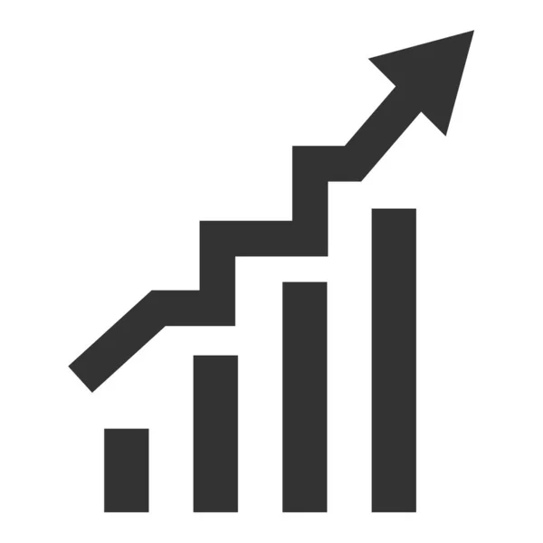 Графічний Значок Вгору Символ Бізнес Ілюстрації Зростання Вектор Збільшення Діаграми — стоковий вектор