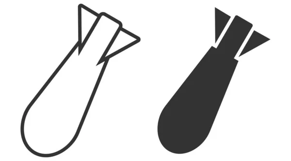 Ikona Aviabombu Symbol Ilustrace Jaderné Války Podepsat Vektor Rakety Atomu — Stockový vektor