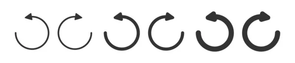 Rejouer Icône Lecteur Multimédia Actualiser Symbole Illustration Vecteur Rembobinage Signe — Image vectorielle