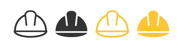 Значок Защитного Шлема Символ Строительного Шлема Знак Вектора Шапки — стоковый вектор