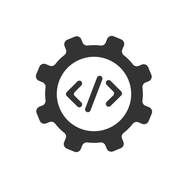 Vistuig Code Icoon Ontwikkelen Software Illustratie Symbool Sign Java Technologie — Stockvector