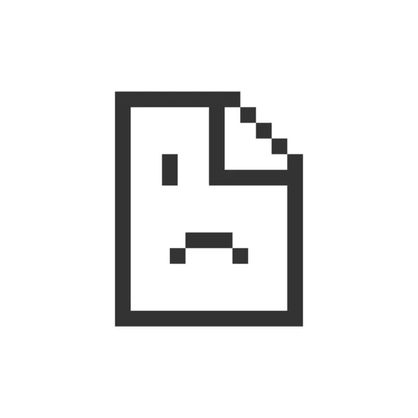 Corrupted Pixel File Icon Damage Document Illustration Symbol Sign Broken — Stock Vector