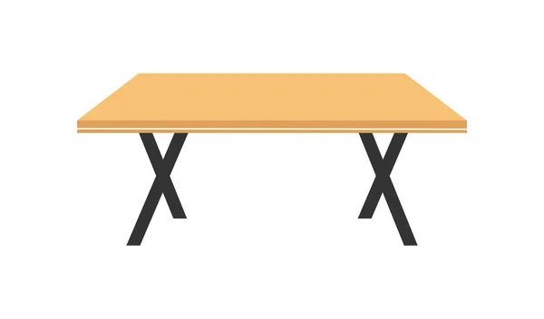 Icône Table Bois Illustration Meubles Symbole Signer Vecteur Bureau — Image vectorielle