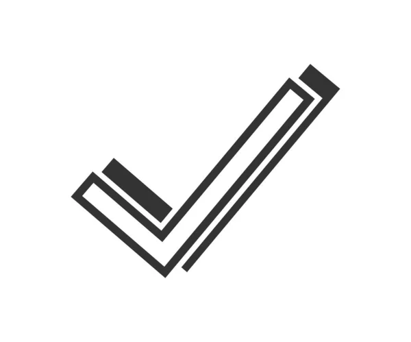 Comprobar Icono Marca Símbolo Elección Potencial Firmar Vector Botón Aplicación — Archivo Imágenes Vectoriales