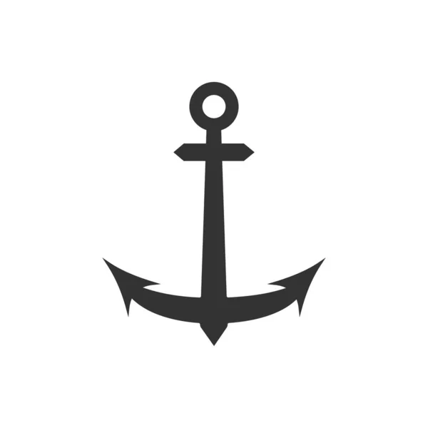 锚图标 船舶制动器图解符号 签名水手矢量 — 图库矢量图片