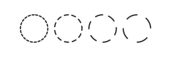 Cercle Pointillé Icône Plate Illustration Anneau Pointillé Symbole Signe Élément — Image vectorielle