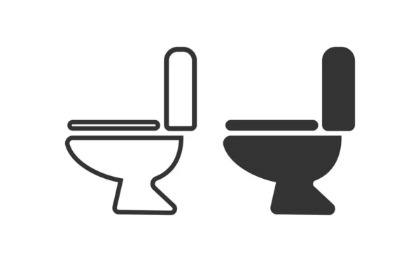 Toalettikon Illustration Symbol Skylt Badrum Skål Vektor — Stock vektor