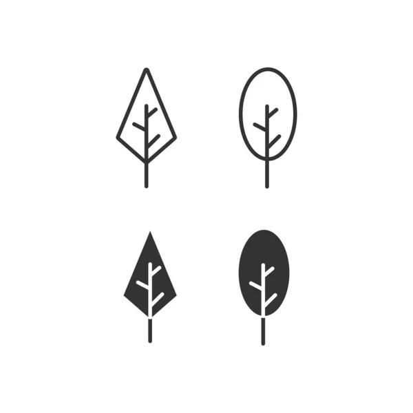 树的图标 木制图解符号 签字森林病媒 — 图库矢量图片