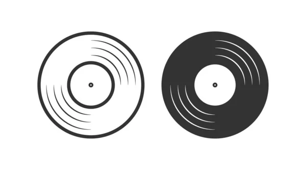 Vinyl Icoon Logo Illustratie Symbool Teken Vector — Stockvector