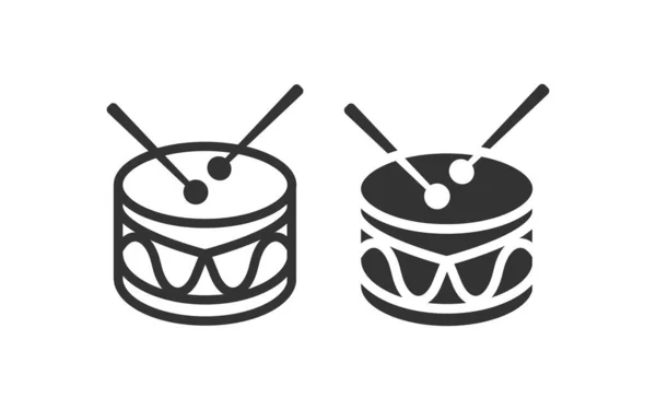 Drumpictogram Beat Parade Illustratie Symbool Muziek Tool Vector Gebarentaal — Stockvector