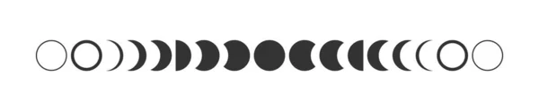 Icône Phase Lune Symbole Illustration Cycle Changement Signe Luna Vecteur — Image vectorielle