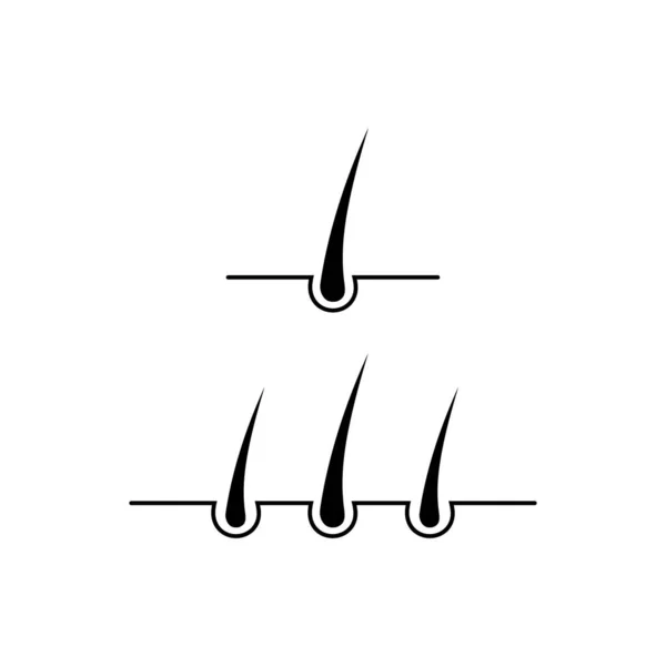 Ikona Vlasů Odstranění Člověka Pěstovat Lékařské Žárovky Symbol Ilustrace Vektor — Stockový vektor