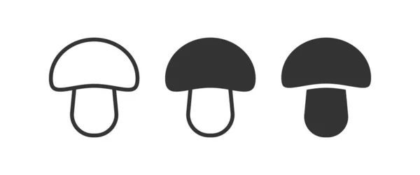 蘑菇的图标 生态食品图解符号 符号香槟向量 — 图库矢量图片