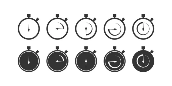 Icono Cronómetro Mano Temporizador Símbolo Ilustración Signo Reloj Vector — Archivo Imágenes Vectoriales