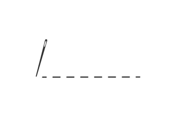 Nadel Und Stich Symbol Maßgeschneiderte Illustrationen Vektor Zur Zeichengebung — Stockvektor
