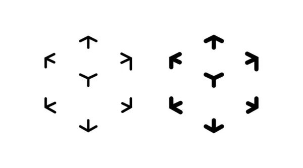 Cubo Iconos Conjunto Símbolo Ilustración Cubo Cuadrado Figura Geométrica Signo — Vector de stock