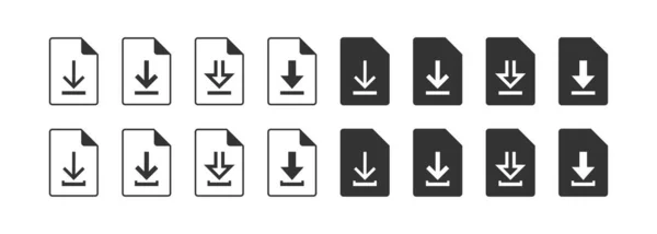 Download Bestand Pictogram Set Document Uploaden Illustratie Symbool Sign Informatie — Stockvector