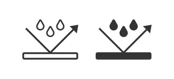 Icône Résistant Eau Symbole Illustration Étanche Signe Vecteur Humidité — Image vectorielle