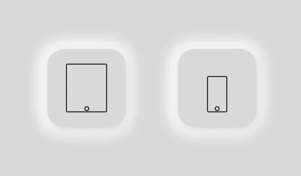Tablet Icona Del Telefono Simbolo Illustrazione Dispositivo Web Segno Vettore — Vettoriale Stock