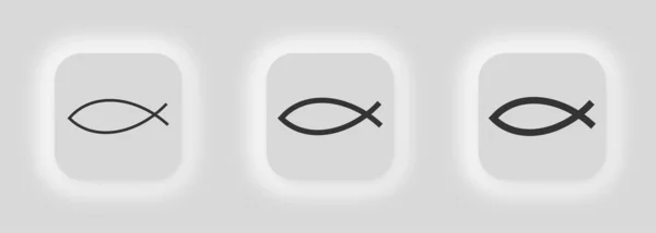 Икона Христианской Рыбы Векторный Символ Веры — стоковый вектор