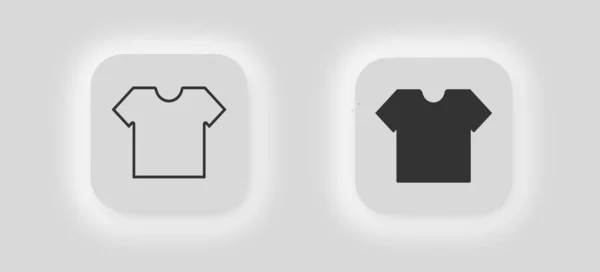 Icono Camiseta Blanca Negra Símbolo Diseño Ropa Logo Vector Ropa — Archivo Imágenes Vectoriales