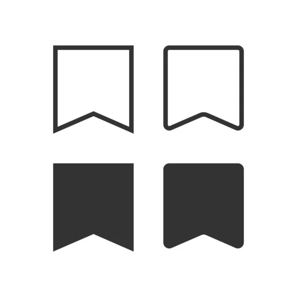 Lesezeichen Symbol Symbolbild Banner Zeichen Speichern Vektor Flach — Stockvektor