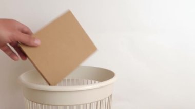 Cardboard boxes are dumped in landfills for recycling and disposal