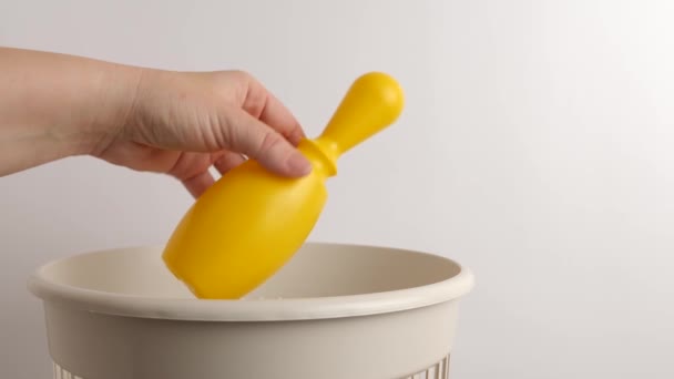 Plastic Skittles Disposed Recycling Disposal — Vídeos de Stock