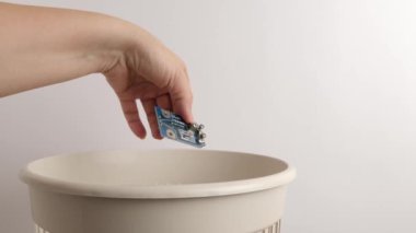 The chip is disposed of for recycling and disposal