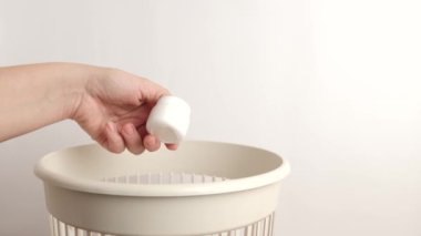 Plastic packaging is disposed of for recycling and disposal