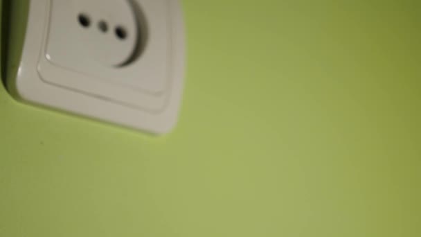 Process Charging Type Batteries Charger Connected Outlet — Video