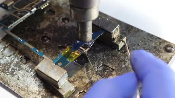 Mobile Phone Repair Digital Gadget Service Replacement Spare Parts — Video Stock