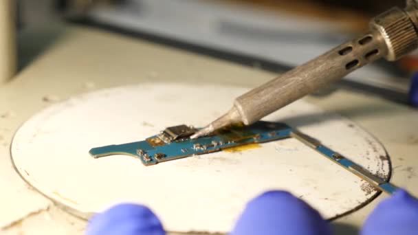 Mobile Phone Repair Digital Gadget Service Replacement Spare Parts — Stock Video