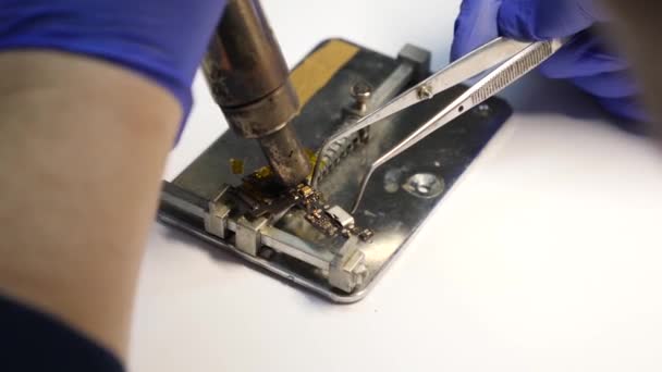 Mobile Phone Repair Digital Gadget Service Replacement Spare Parts — Stockvideo