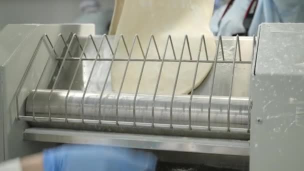 Process Rolling Out Dough Desired Thickness Roll Out Dough Further — Video Stock