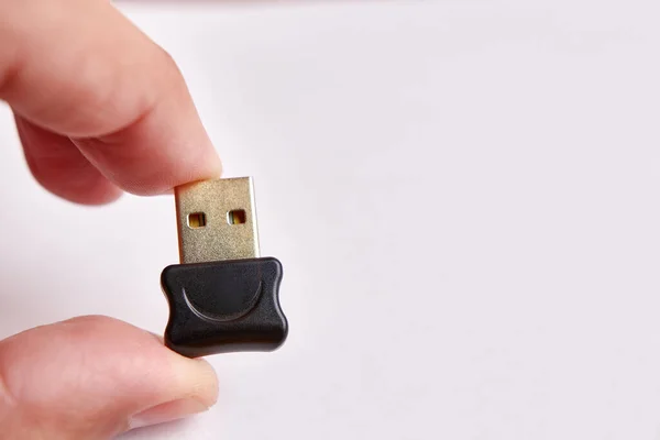 Usb Flash Enhet Vit Bakgrund — Stockfoto