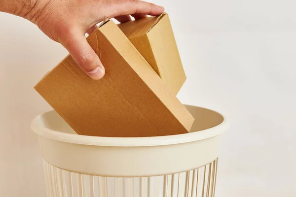 Cardboard Boxes Dumped Landfills Recycling Disposal — Foto de Stock