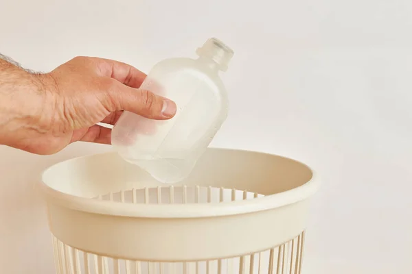 Plastic Bottle Liquid Thrown Away Landfill Disposal Recycling — Stock Fotó