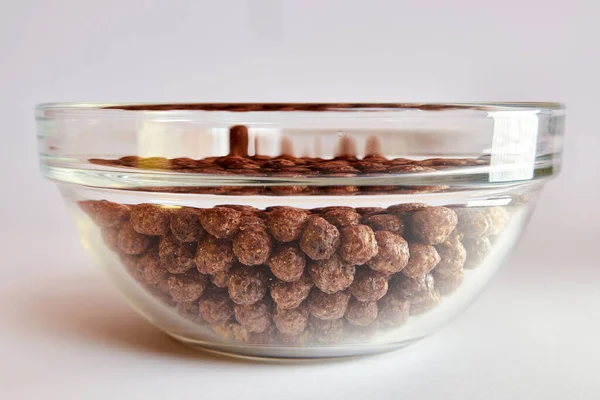 glass bowl with meals    on white background