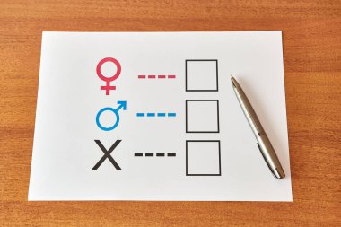 Kağıt üzerinde cinsiyet araştırması 