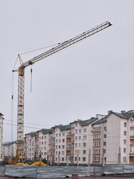Construction Site Crane Industrial — Stockfoto