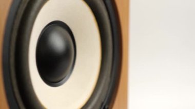 Konuşmacı sesi yeniden üretmek için titreşir. Ses teknolojisi.