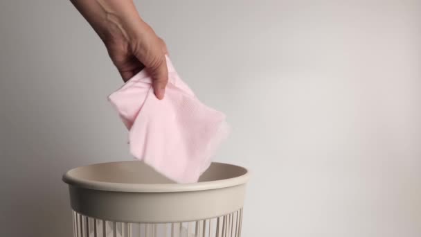Paper Napkins Were Thrown Trash Disposal Recycling — Stock video