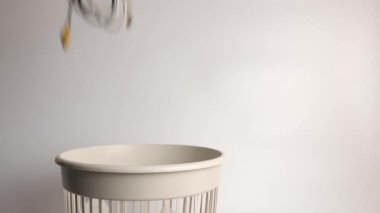 Old non-working cables are thrown to the landfill for disposal and recycling