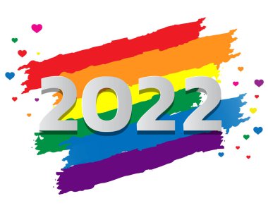 LGBTQ topluluğu için Onur Gününüz kutlu olsun. LGBT Onur Tipografi Vektörü. LGBTQ Gökkuşağı Bayrak Rengi ile Gurur Metni.