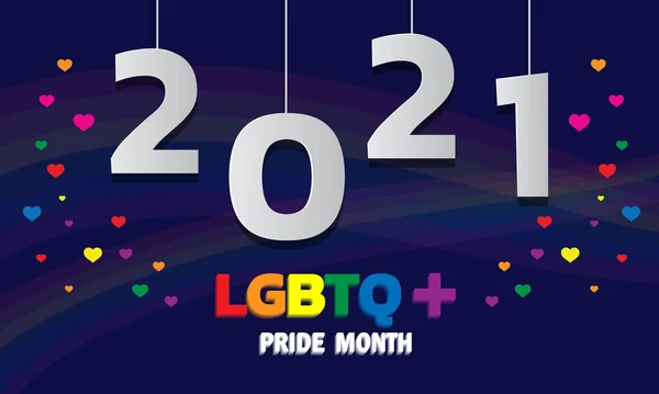 Happy Pride Day Concept Voor Lgbtq Gemeenschap Lgbt Pride Typografie — Stockvector