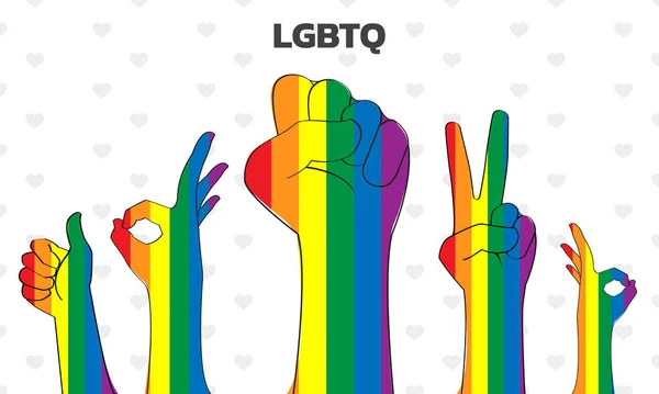 Happy Pride Day Concept Voor Lgbtq Gemeenschap Lgbt Pride Typografie — Stockvector