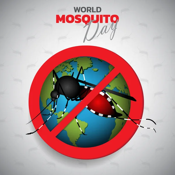 Sıtma günü için Dünya Sıtma Günü tasarımı. Pankart, poster, kampanya için iyi. İmza illüstrasyonunda sivrisinek silueti.